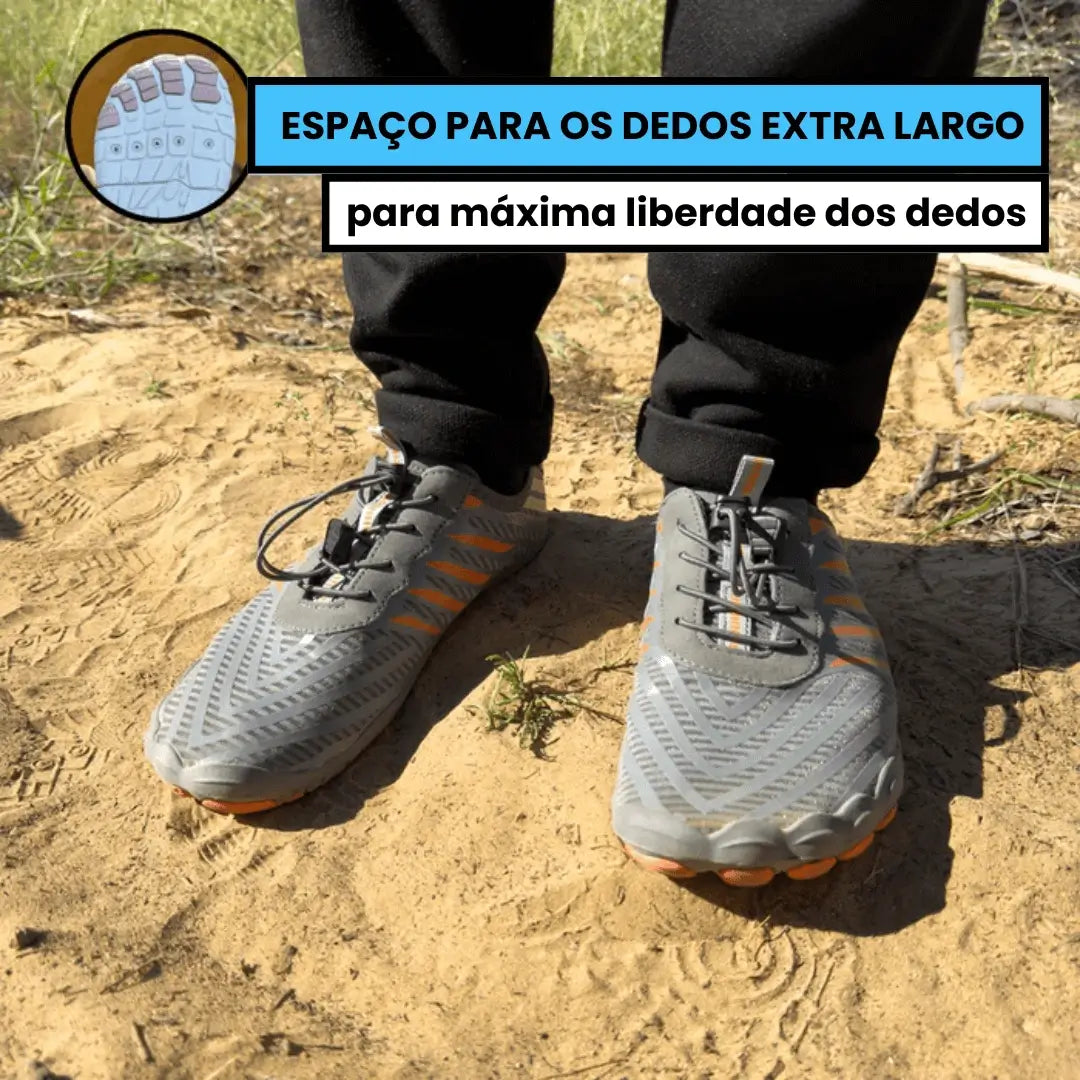 Solzen Skin Pro com Cobre – Calçado Descalço de Aterramento para Todas as Ocasiões